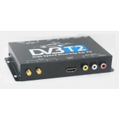 Tuner TV DVB-T2 auto digital cu 2 antene si USB media player