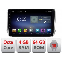 Navigatie Dedicata Peugeot 208 Android Radio GPS Internet Octa Core 4+64 LTE