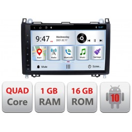 Navigatie Dedicata Mercedes Mercedes Clasa A, Clasa B, Sprinter, Viano, Vito Android Radio Bluetooth Internet 1+16GB