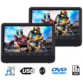 TRAVELMATE 9+ SET MONITOARE TETIERA HD CU USB/SD/DVD